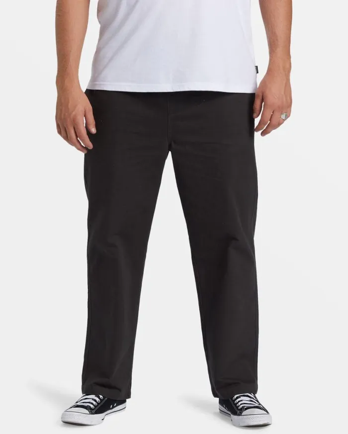 Billabong Larry Elastic Waist Pants Raven Mens Jeans and Pants