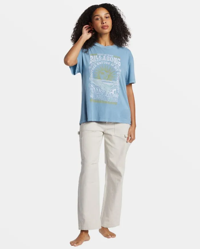 Billabong Lost In Bliss TShirt Blue Shadow Womens Graphic Tees and Tanks Billabong Lost In Bliss TShirt Blue Shadow Womens Graphic Tees and Tanks