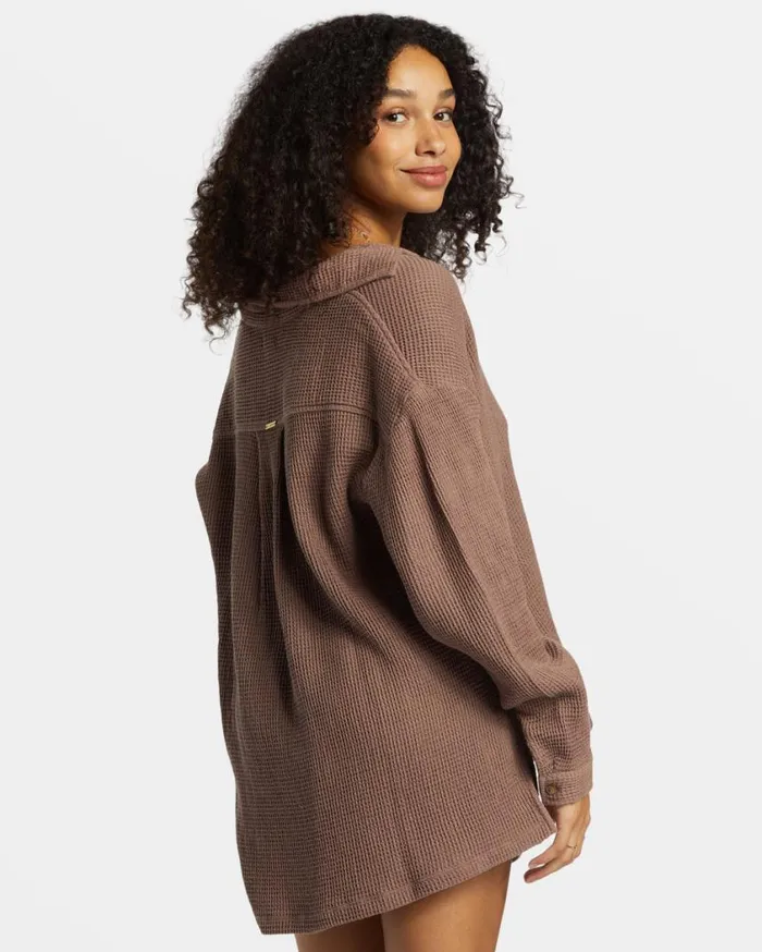 Billabong Odyssey Long Sleeve Shacket Kona Womens Tops Billabong Odyssey Long Sleeve Shacket Kona Womens Tops