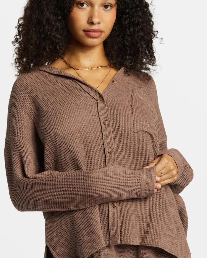 Billabong Odyssey Long Sleeve Shacket Kona Womens Tops Billabong Odyssey Long Sleeve Shacket Kona Womens Tops