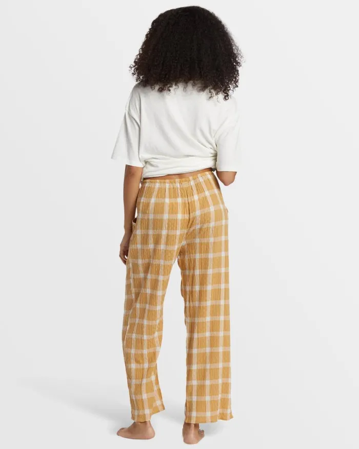 Billabong Plaid Out Elastic Waist Pants Hemp 2 Womens Jeans and Pants Billabong Plaid Out Elastic Waist Pants Hemp 2 Womens Jeans and Pants
