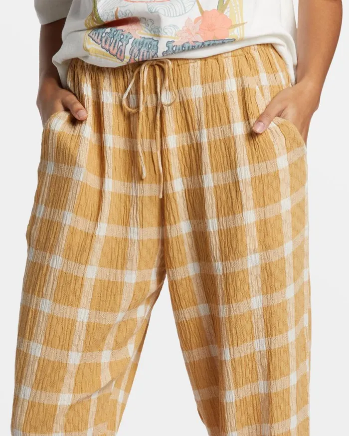 Billabong Plaid Out Elastic Waist Pants Hemp 2 Womens Jeans and Pants Billabong Plaid Out Elastic Waist Pants Hemp 2 Womens Jeans and Pants
