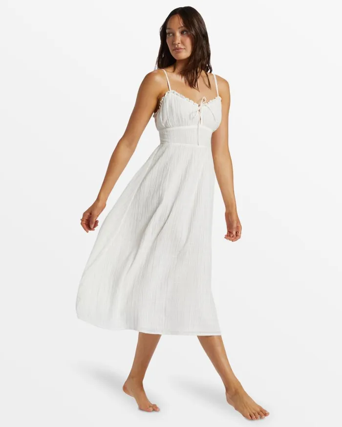 Billabong Pretty Perfect Sweetheart Midi Dress Salt Crystal Womens Dresses Billabong Pretty Perfect Sweetheart Midi Dress Salt Crystal Womens Dresses