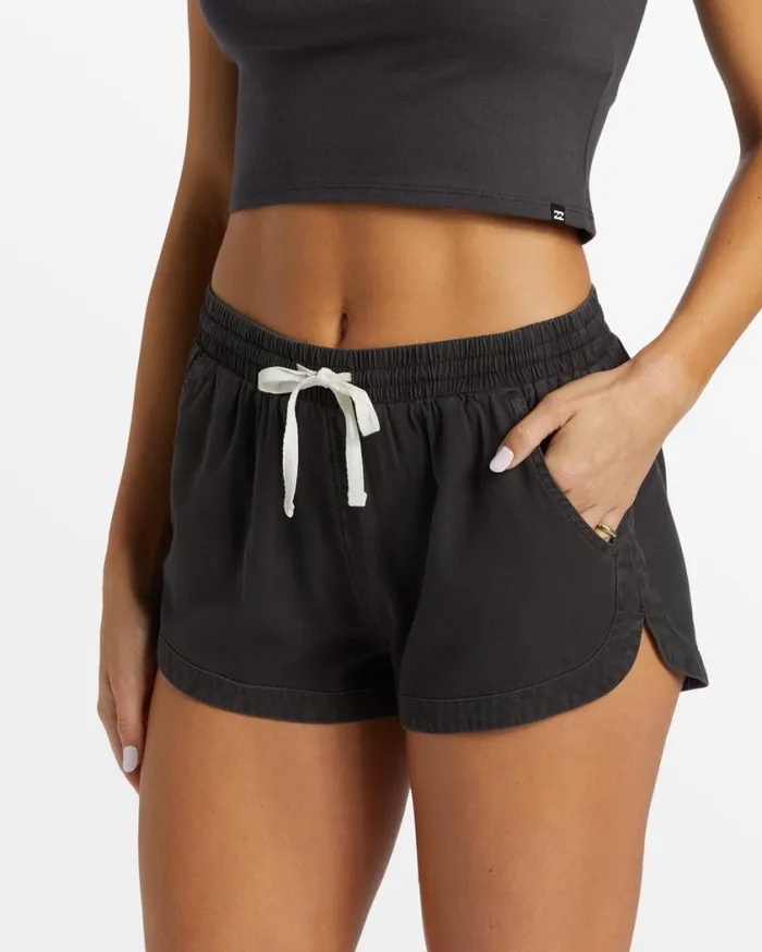 Billabong Road Trippin Elastic Waist Shorts Off Black Womens Shorts Billabong Road Trippin Elastic Waist Shorts Off Black Womens Shorts