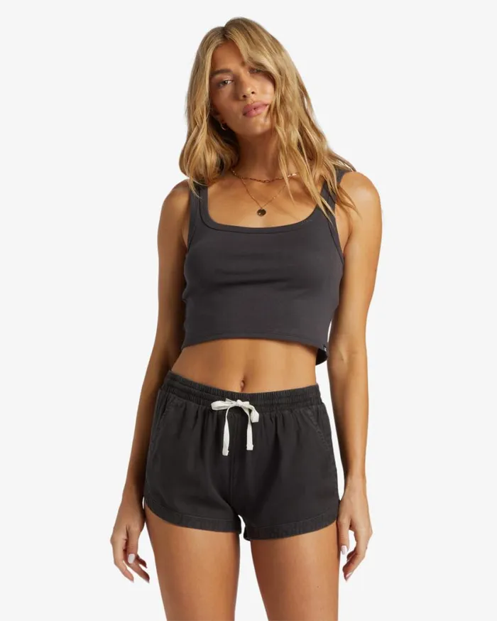 Billabong Road Trippin Elastic Waist Shorts Off Black Womens Shorts Billabong Road Trippin Elastic Waist Shorts Off Black Womens Shorts