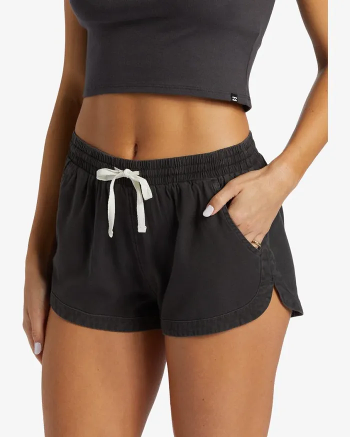 Billabong Road Trippin Elastic Waist Shorts Off Black Womens Shorts Billabong Road Trippin Elastic Waist Shorts Off Black Womens Shorts