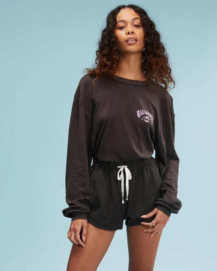 Billabong Road Trippin Elastic Waist Shorts Off Black Womens Shorts Billabong Road Trippin Elastic Waist Shorts Off Black Womens Shorts