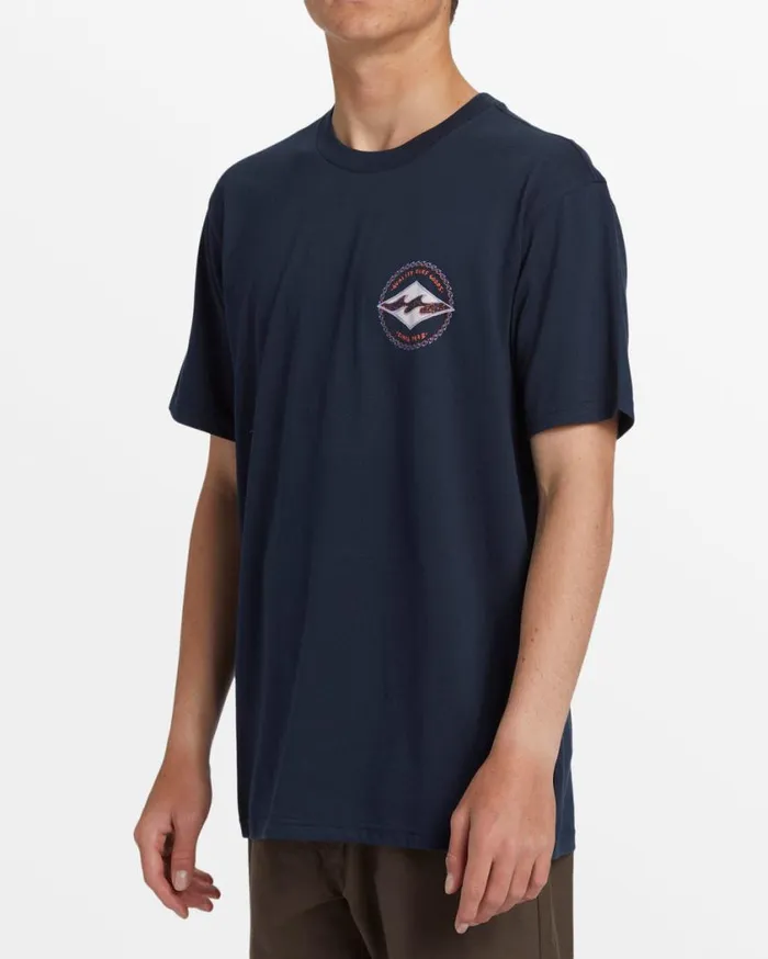 Billabong Rotor Diamond TShirt Navy Mens TShirts Billabong Rotor Diamond TShirt Navy Mens TShirts