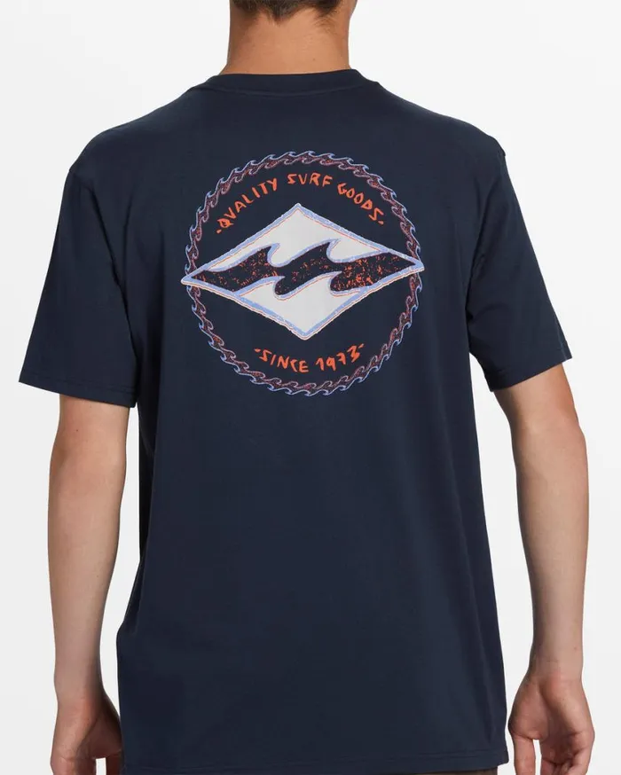 Billabong Rotor Diamond TShirt Navy Mens TShirts Billabong Rotor Diamond TShirt Navy Mens TShirts