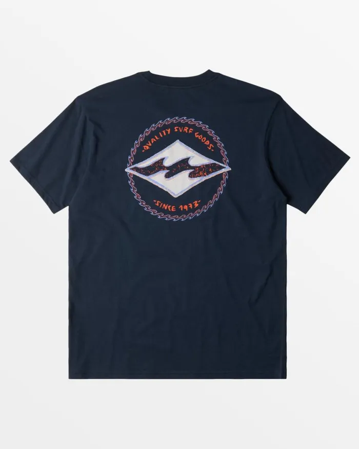 Billabong Rotor Diamond TShirt Navy Mens TShirts Billabong Rotor Diamond TShirt Navy Mens TShirts