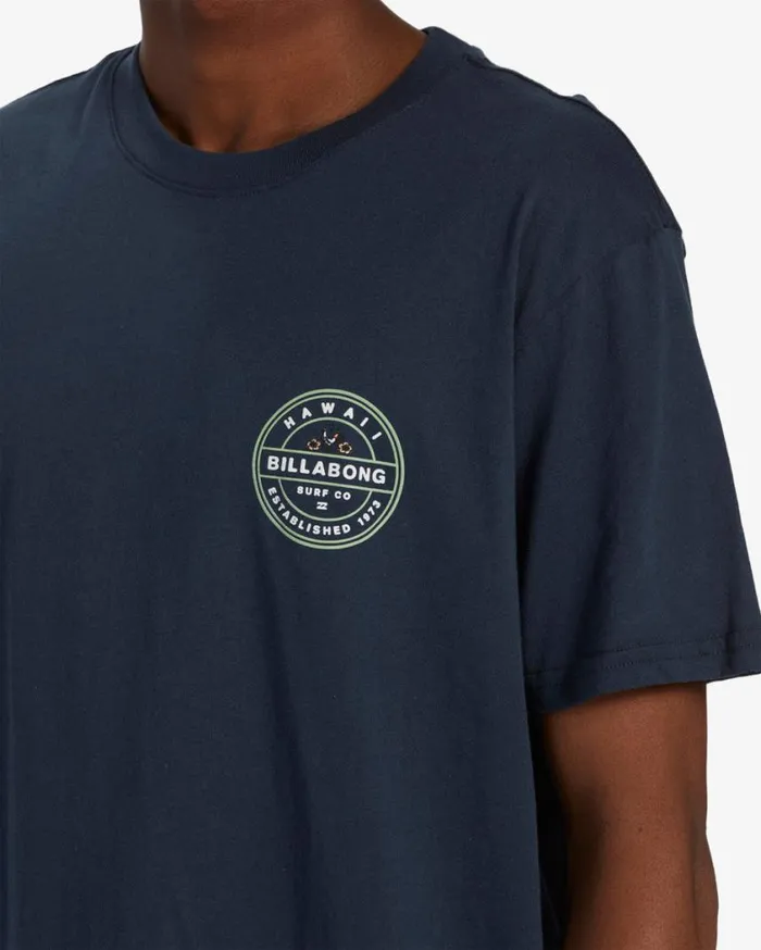 Billabong Rotor Hawaii Short Sleeve TShirt Navy Mens TShirts Billabong Rotor Hawaii Short Sleeve TShirt Navy Mens TShirts