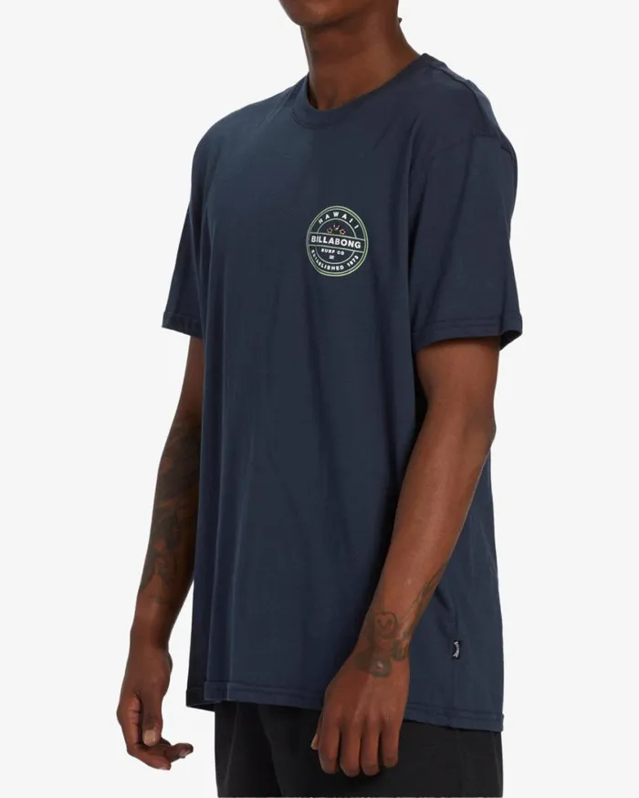 Billabong Rotor Hawaii Short Sleeve TShirt Navy Mens TShirts Billabong Rotor Hawaii Short Sleeve TShirt Navy Mens TShirts