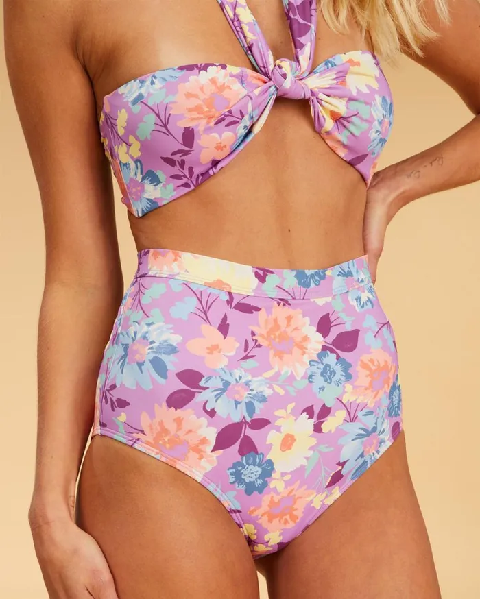 Billabong Salty Blonde Halleys Garden HighWaisted Bikini Bottoms Multi Womens Bikini Bottoms Billabong Salty Blonde Halleys Garden HighWaisted Bikini Bottoms Multi Womens Bikini Bottoms