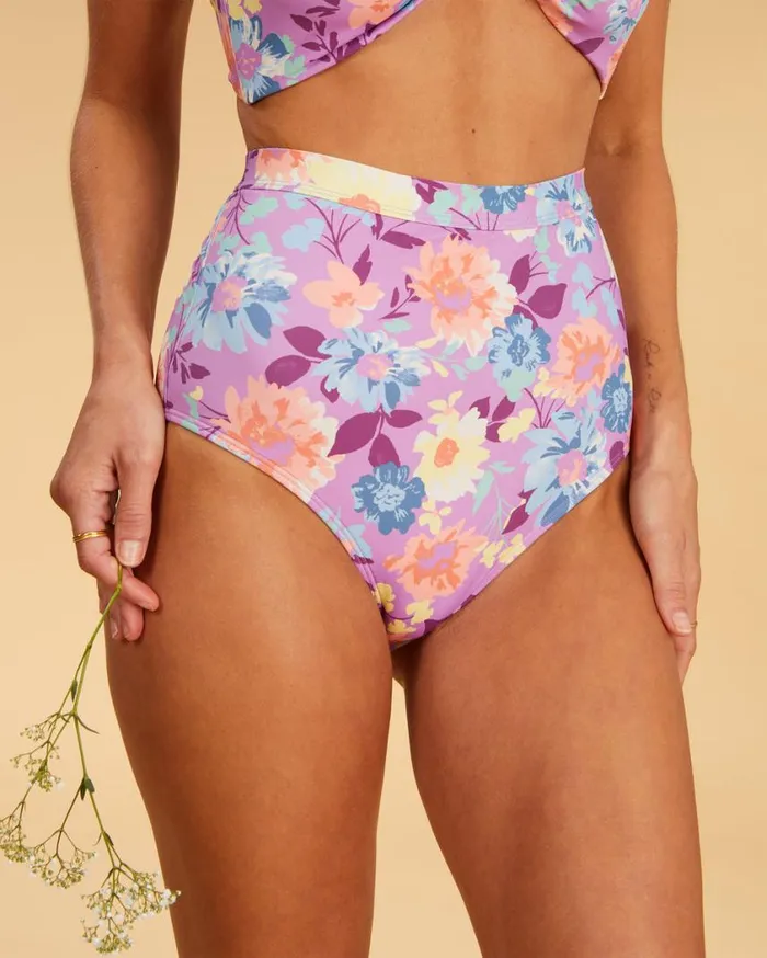 Billabong Salty Blonde Halleys Garden HighWaisted Bikini Bottoms Multi Womens Bikini Bottoms Billabong Salty Blonde Halleys Garden HighWaisted Bikini Bottoms Multi Womens Bikini Bottoms