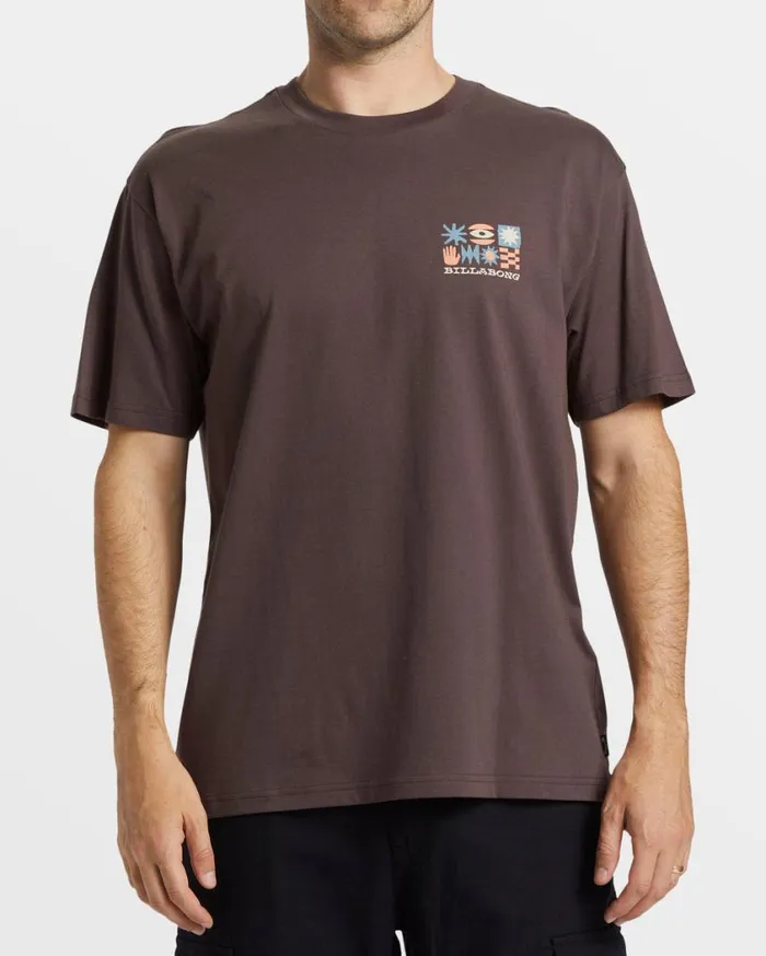 Billabong Segment TShirt Plum Mens TShirts Billabong Segment TShirt Plum Mens TShirts