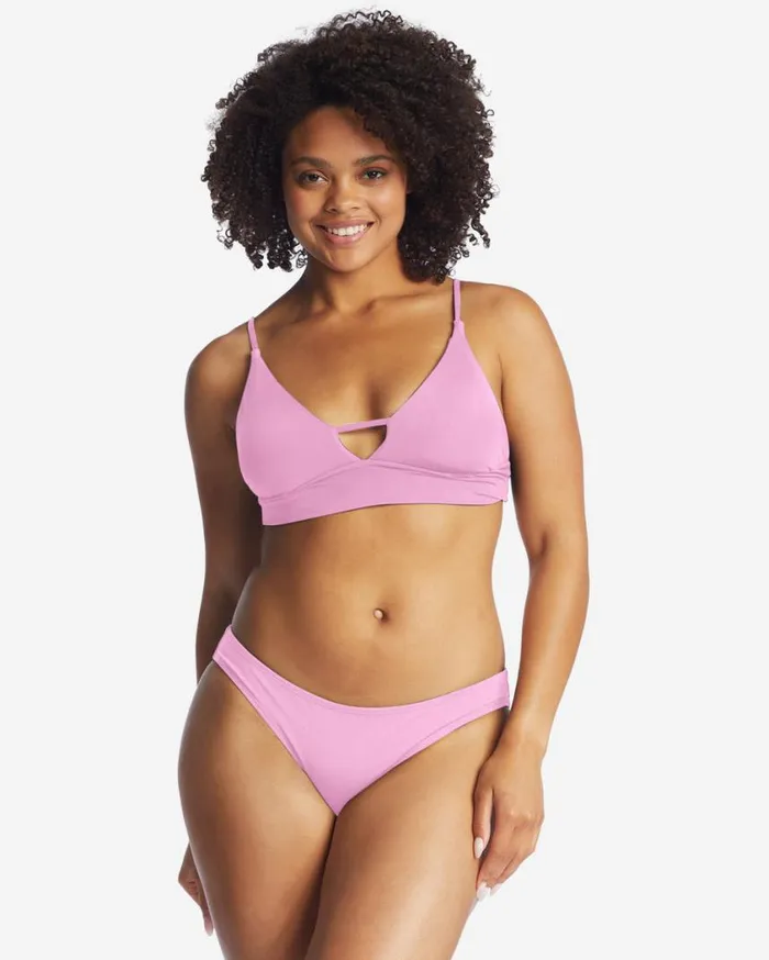 Billabong Sol Searcher VNeck Cami Bikini Top Paradise Pink Womens Bikini Tops
