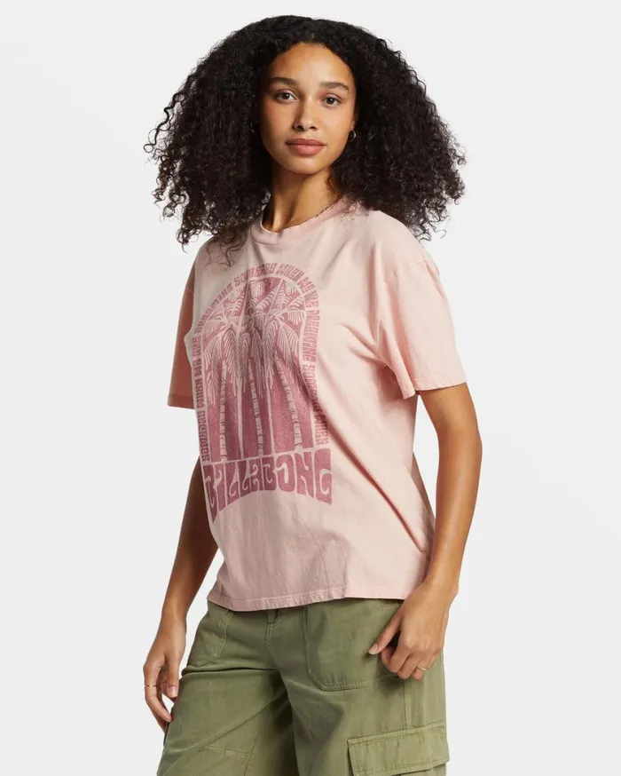 Billabong Someday Dreams TShirt Dusty Peach Womens Tops Billabong Someday Dreams TShirt Dusty Peach Womens Tops