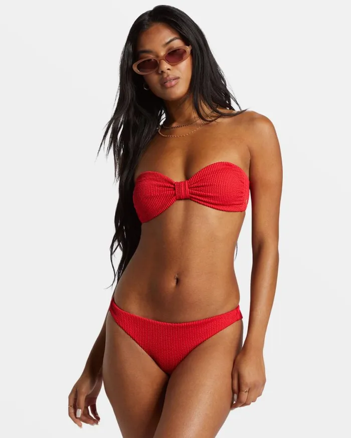 Billabong Summer Hi Betty Bandeau Bikini Top Fiesta Red Womens Bikinis