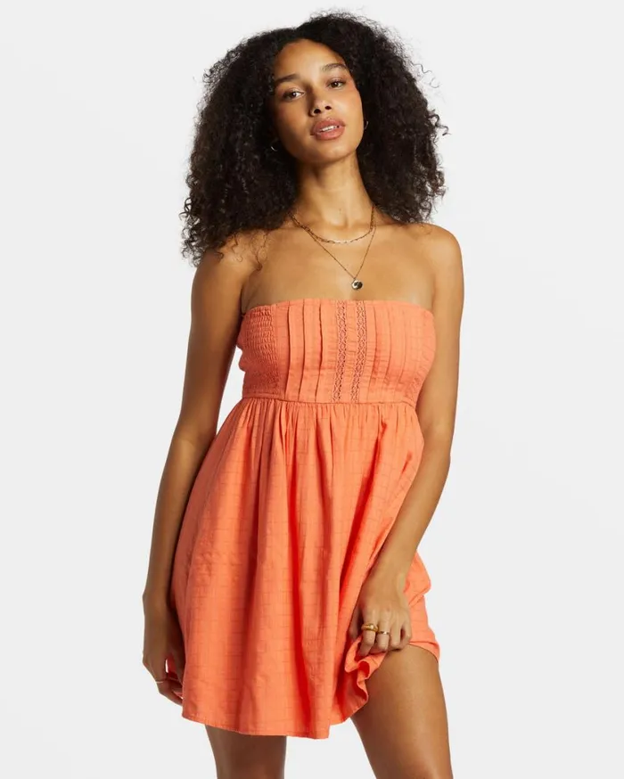 Billabong Summers End Mini Dress Sweet Papaya Womens Dresses Billabong Summers End Mini Dress Sweet Papaya Womens Dresses