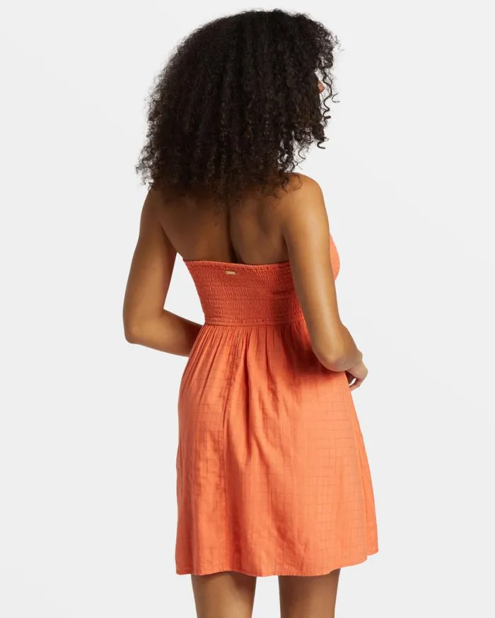 Billabong Summers End Mini Dress Sweet Papaya Womens Dresses Billabong Summers End Mini Dress Sweet Papaya Womens Dresses