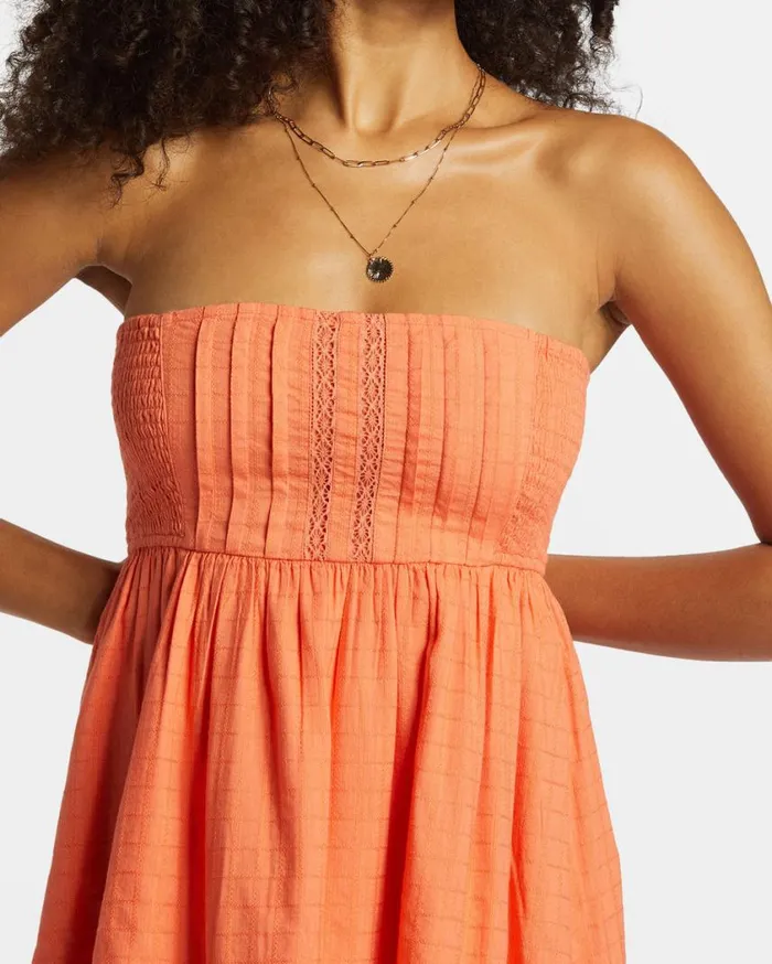 Billabong Summers End Mini Dress Sweet Papaya Womens Dresses Billabong Summers End Mini Dress Sweet Papaya Womens Dresses