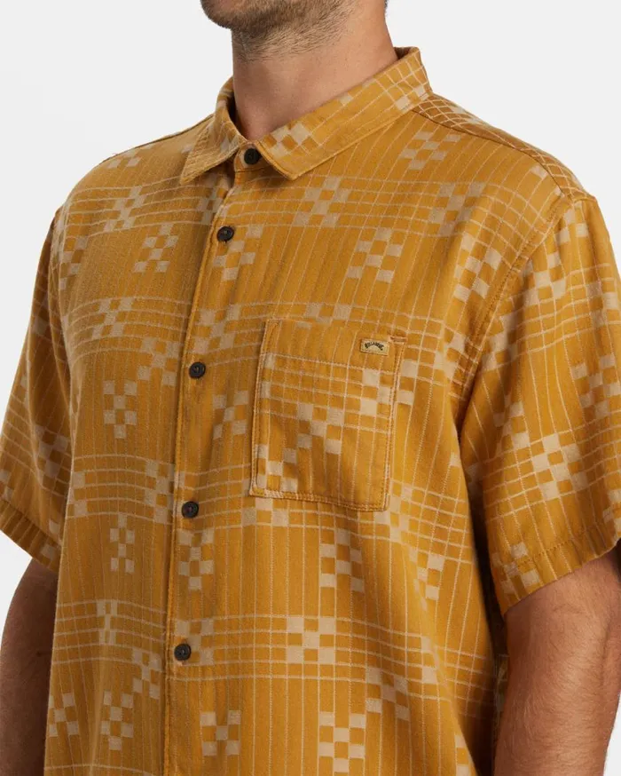 Billabong Sundays Jacquard Short Sleeve Shirt Dijon Mens Shirts Billabong Sundays Jacquard Short Sleeve Shirt Dijon Mens Shirts