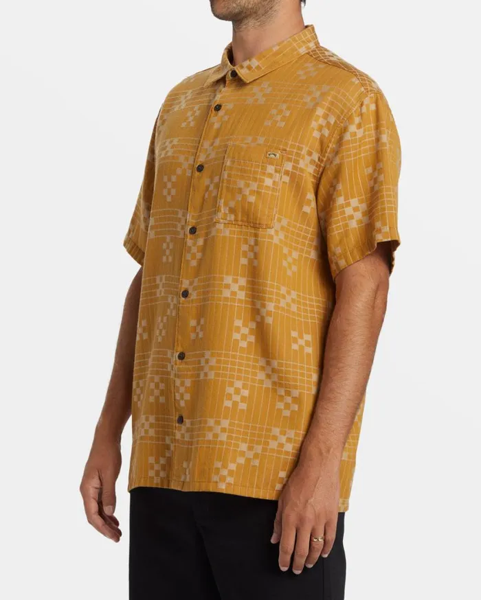 Billabong Sundays Jacquard Short Sleeve Shirt Dijon Mens Shirts Billabong Sundays Jacquard Short Sleeve Shirt Dijon Mens Shirts