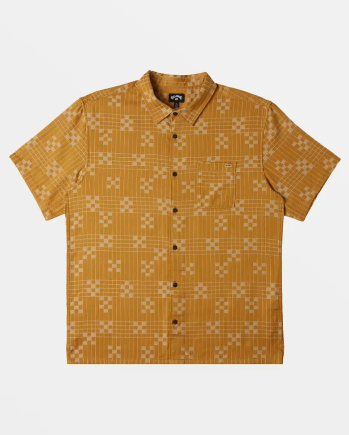 Billabong Sundays Jacquard Short Sleeve Shirt Dijon Mens Shirts Billabong Sundays Jacquard Short Sleeve Shirt Dijon Mens Shirts
