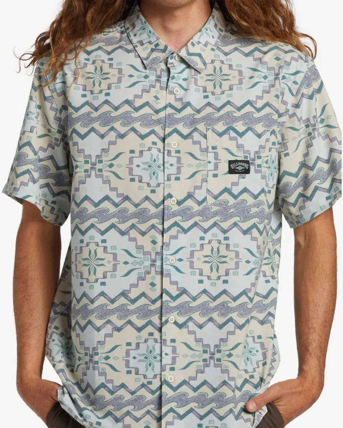 Billabong Surftrek Trail Short Sleeve Woven Shirt Seafoam Mens Shirts Billabong Surftrek Trail Short Sleeve Woven Shirt Seafoam Mens Shirts