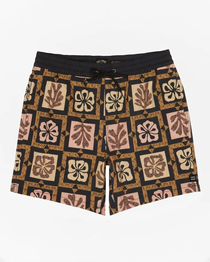Billabong Tiki Reef Layback 17034 Elastic Waist Shorts Sunset Mens Short Length 16034 8211 175034 Billabong Tiki Reef Layback 17034 Elastic Waist Shorts Sunset Mens Short Length 16034 8211 175034