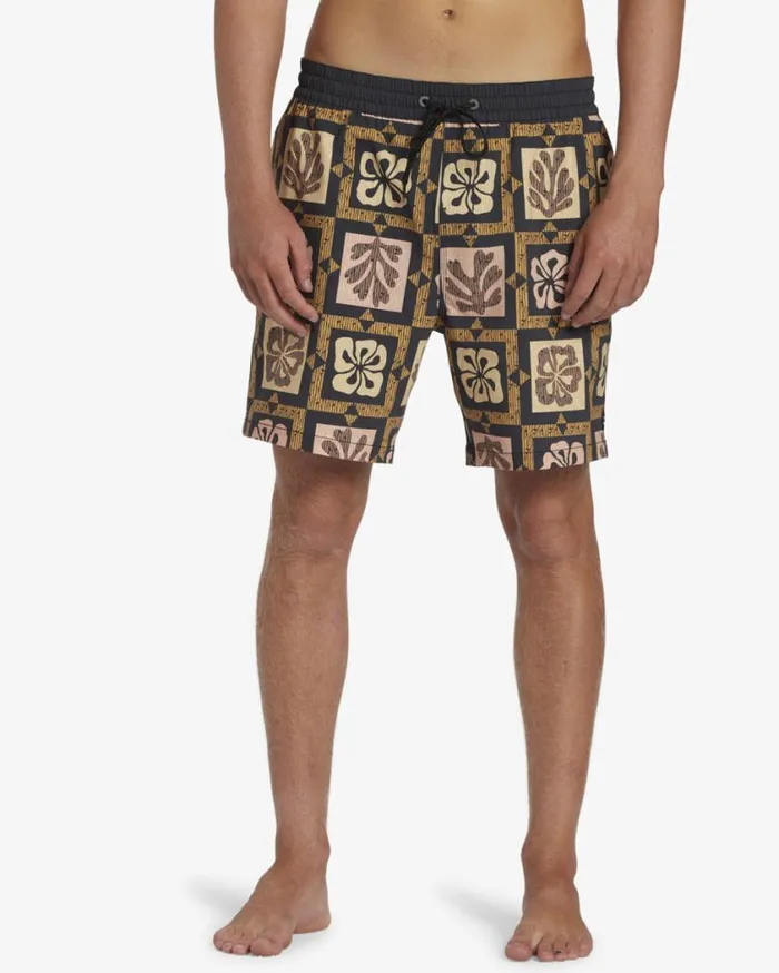 Billabong Tiki Reef Layback 17034 Elastic Waist Shorts Sunset Mens Short Length 16034 8211 175034 Billabong Tiki Reef Layback 17034 Elastic Waist Shorts Sunset Mens Short Length 16034 8211 175034