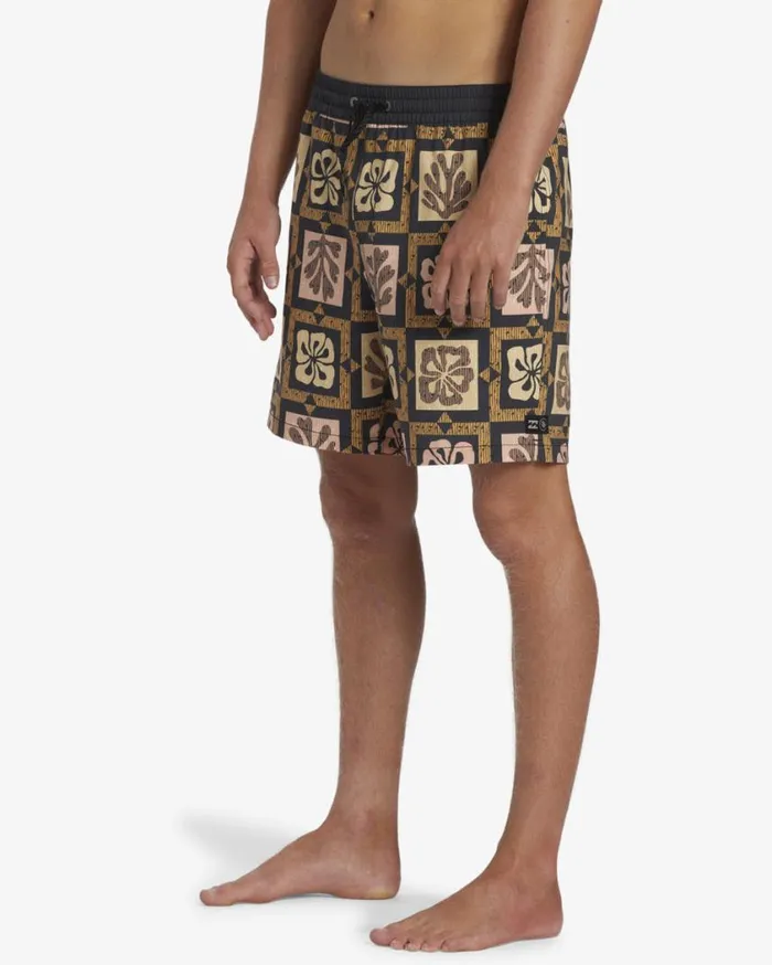 Billabong Tiki Reef Layback 17034 Elastic Waist Shorts Sunset Mens Short Length 16034 8211 175034 Billabong Tiki Reef Layback 17034 Elastic Waist Shorts Sunset Mens Short Length 16034 8211 175034