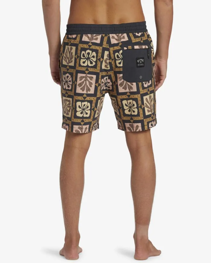 Billabong Tiki Reef Layback 17034 Elastic Waist Shorts Sunset Mens Short Length 16034 8211 175034 Billabong Tiki Reef Layback 17034 Elastic Waist Shorts Sunset Mens Short Length 16034 8211 175034