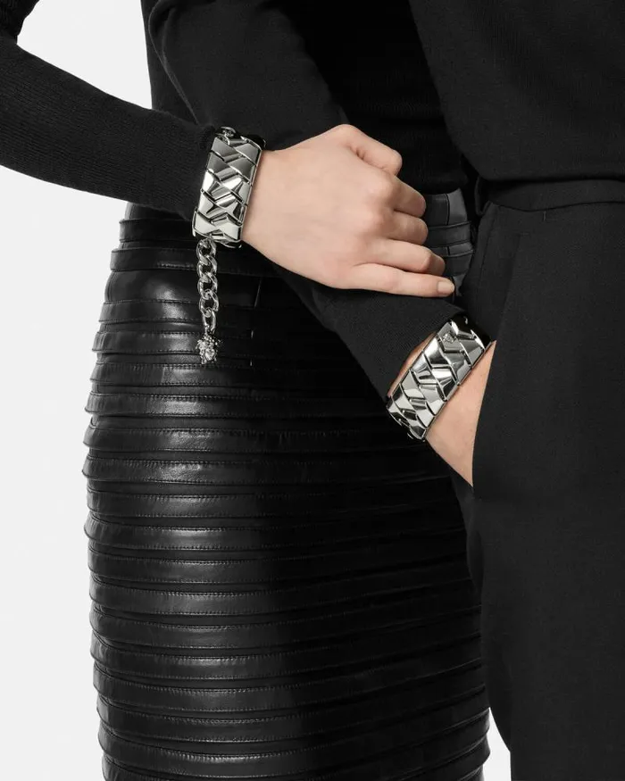 Bind Bracelet Silver WomenMen Versace Bracelets