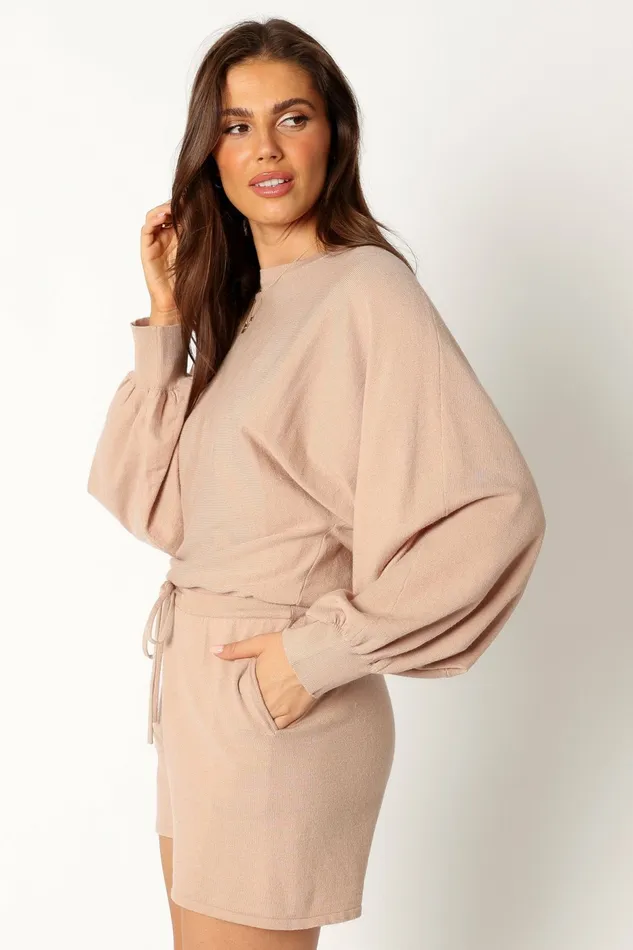 Blakey Romper Light Taupe Jumpsuits and Rompers Petal and Pup Women