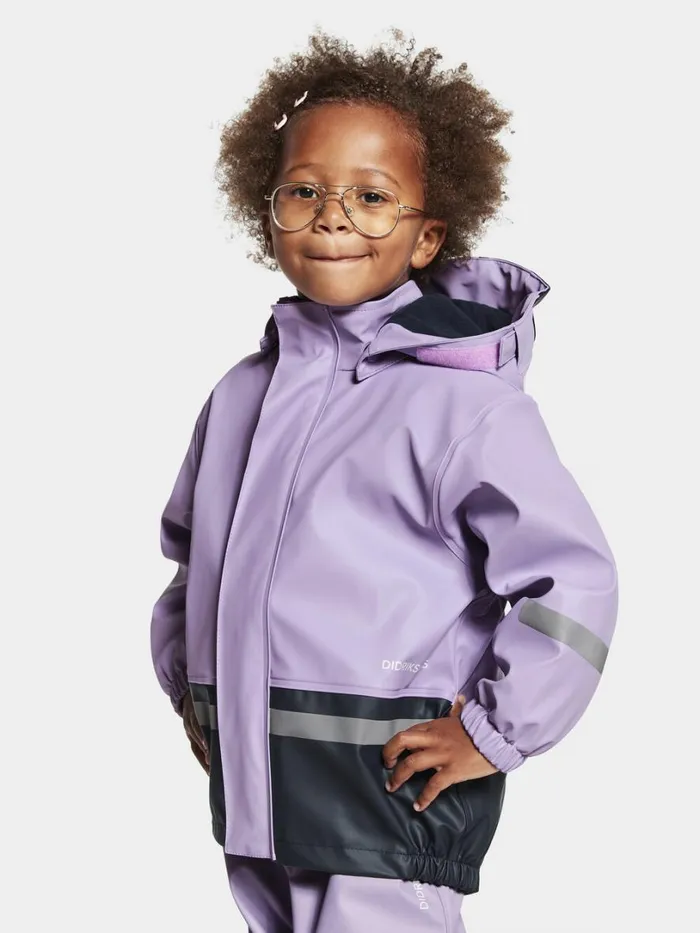 Boardman Kids039 Set Galon Digital Purple Kids Didriksons Lined Rain Set
