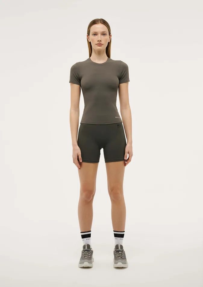 Bodyluxe PE Nation Women FOUNDATION SHORT SLEEVE TEE IN GUNMETAL