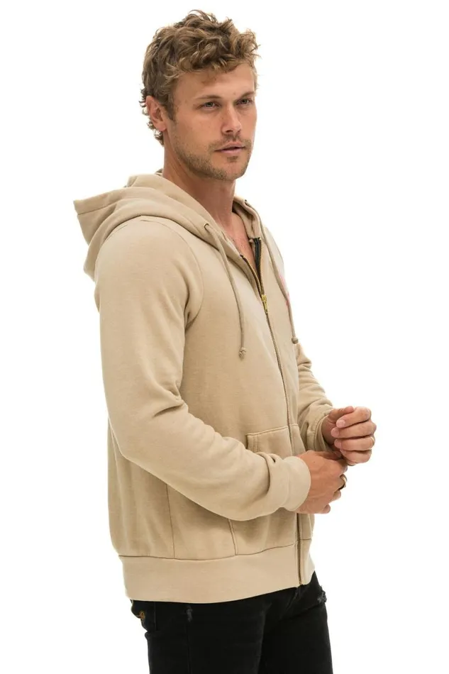 Bolt 2 Hoodie 8211 Sand Neon Pink WomenMen Aviator Nation Hoodies
