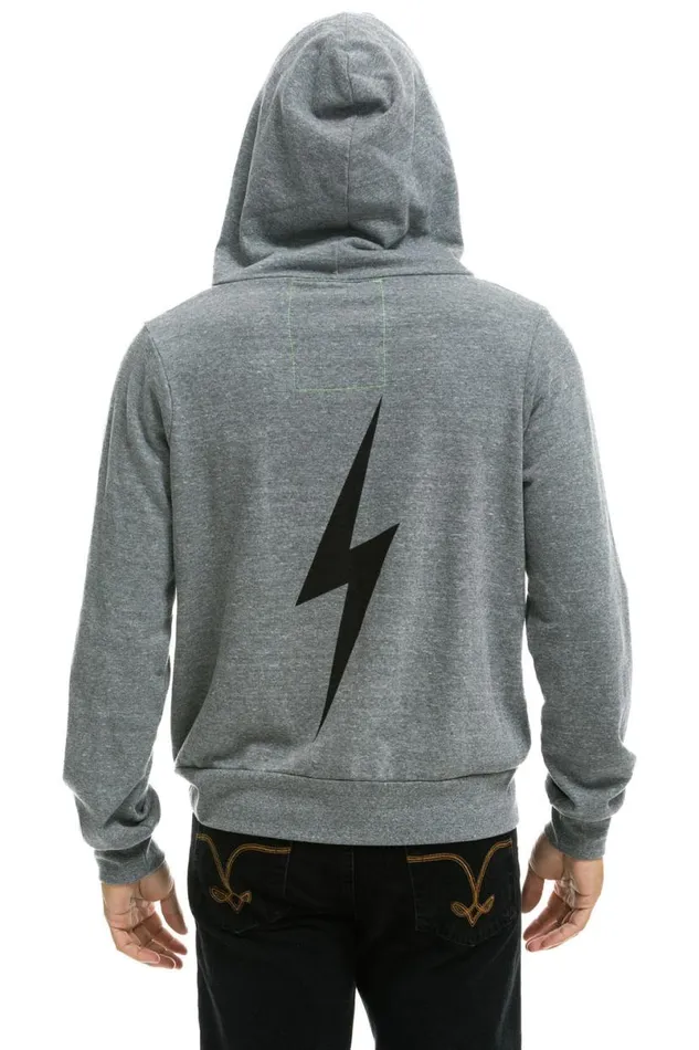 Bolt Hoodie 8211 Heather Grey WomenMen Aviator Nation Hoodies