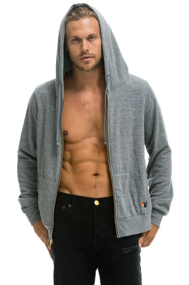 Bolt Hoodie 8211 Heather Grey WomenMen Aviator Nation Hoodies