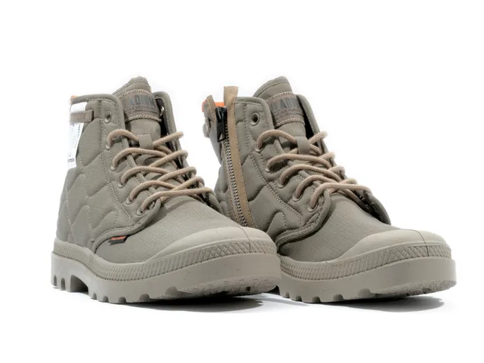 Boots Kids PALLADIUM PAMPA REQUILTED Military Olive Boots Kids PALLADIUM PAMPA REQUILTED Military Olive