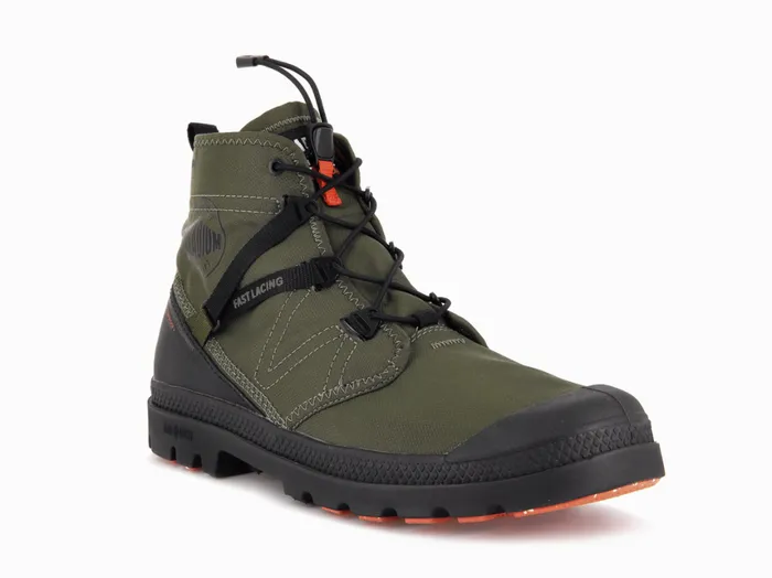 Boots Men PALLADIUM PAMPA TRAVEL LITE WATERPROOF Olive Night Boots Men PALLADIUM PAMPA TRAVEL LITE WATERPROOF Olive Night
