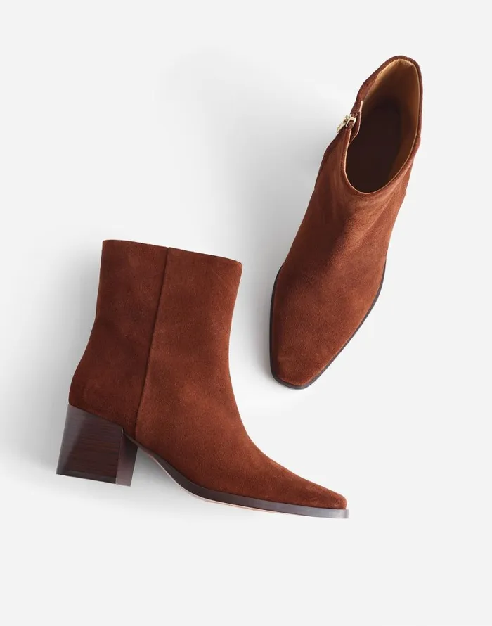 Boots Women Madewell The Ardin Ankle Boot Soft Mahogany
