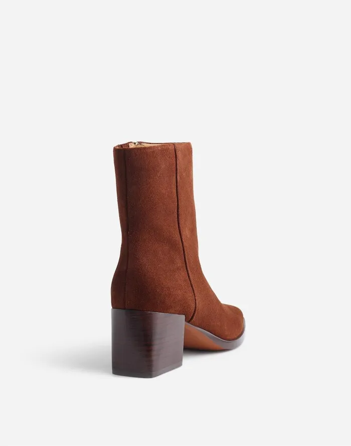 Boots Women Madewell The Ardin Ankle Boot Soft Mahogany