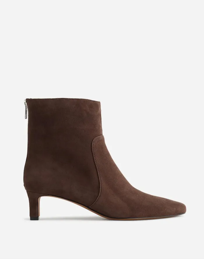 Boots Women Madewell The Dimes KittenHeel Boot Turkish Coffee Suede
