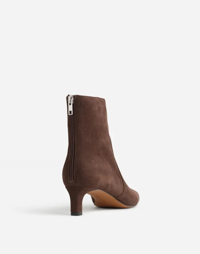 Boots Women Madewell The Dimes KittenHeel Boot Turkish Coffee Suede