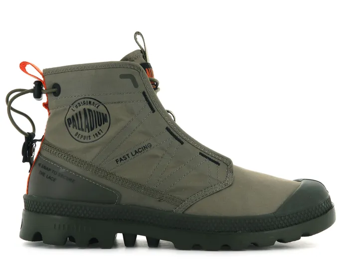 Boots Women PALLADIUM PAMPA TRAVEL LITE Dusky Green