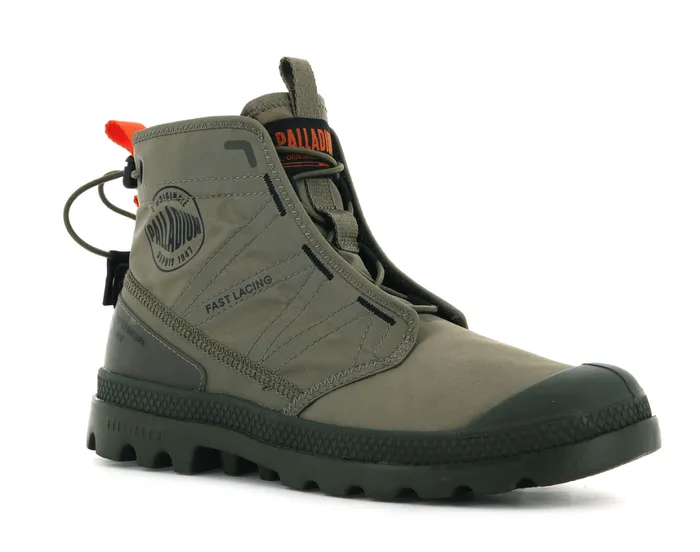 Boots Women PALLADIUM PAMPA TRAVEL LITE Dusky Green Boots Women PALLADIUM PAMPA TRAVEL LITE Dusky Green