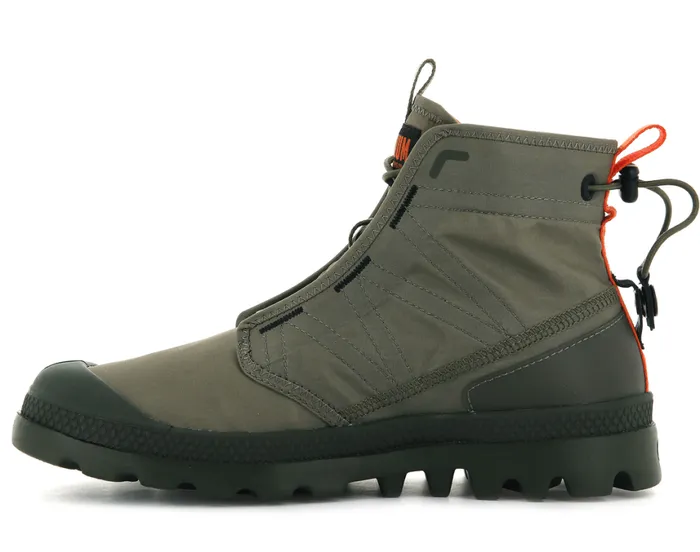 Boots Women PALLADIUM PAMPA TRAVEL LITE Dusky Green Boots Women PALLADIUM PAMPA TRAVEL LITE Dusky Green