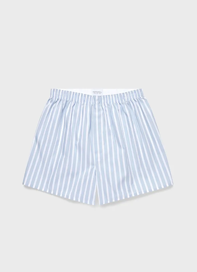 Boxer Shorts Classic Boxer Shorts Sky BlueWhite ussunspel Men